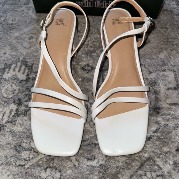 Wild Fable White Strappy Heels - Picture 1 of 4